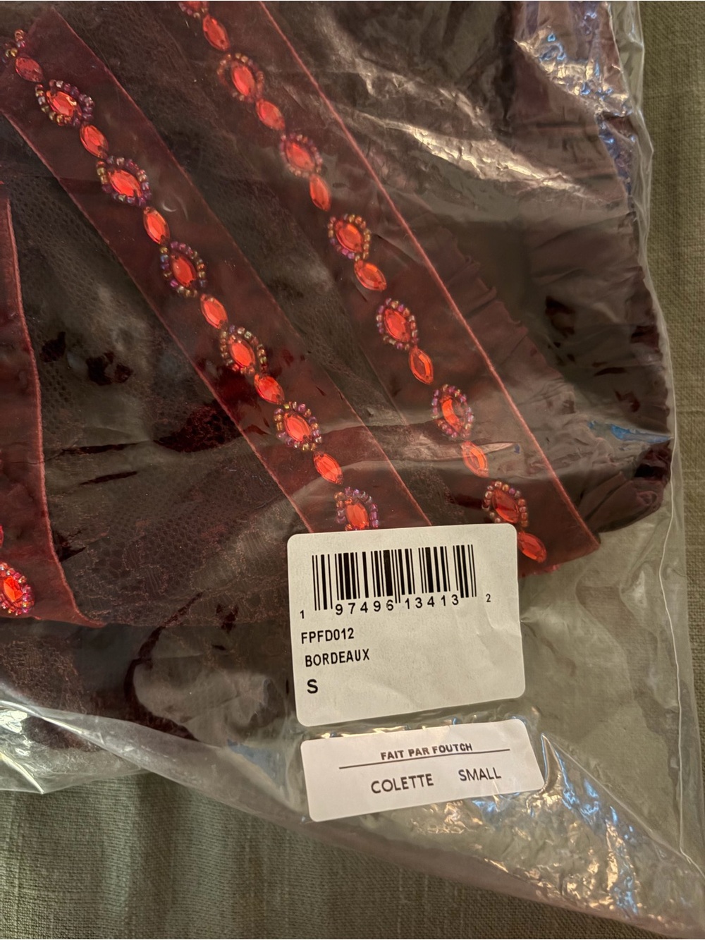 Fait Par Foutch Colette Dress Bordeaux - Picture 6 of 6